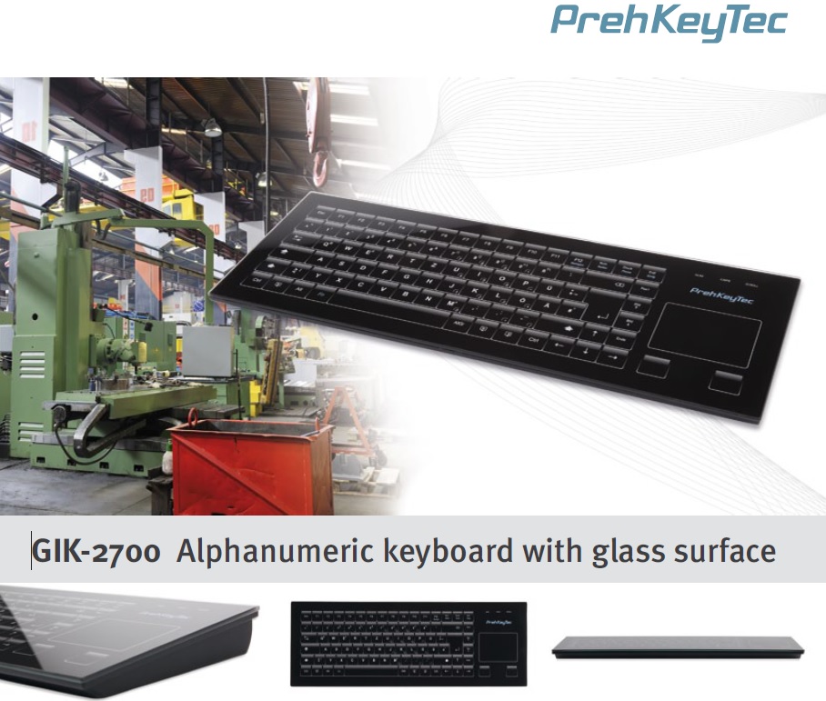 PrehKeyTec GIK 2700 Innovative glass surface keyboard for the food industry