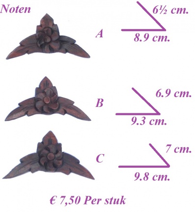 === Klokhoeken = noten = oud =24837 A B C