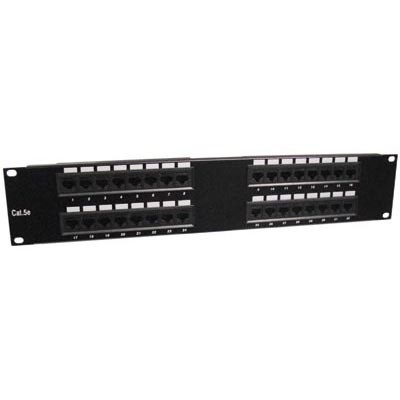 Cat 5e, UTP, 1U patchpaneel, 32 poort RJ45, voor 19" serverkasten, LSA en 110 blokmontage
