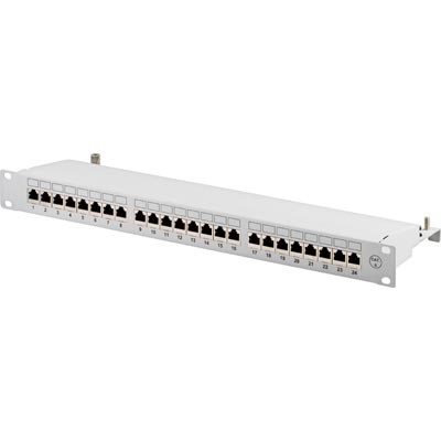 Cat 5e, FTP, 1U patchpaneel, 24 poort RJ45, voor 19 inch serverkasten