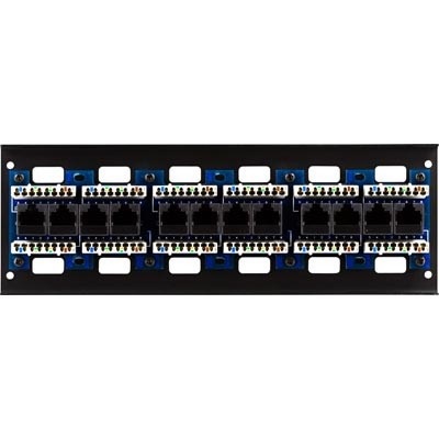 Cat 5e, UTP, mini patchpaneel, 12 poort RJ45, voor wandmontage