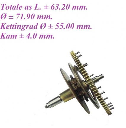=== Kettingrad = Engelse staande klok = oud === 25585
