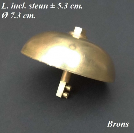=== Klok bel incl. steun = brons = gebruikt === 25726