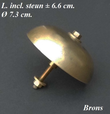 === Klok bel incl. steun = brons = gebruikt === 25727