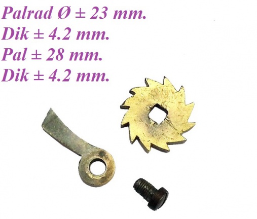 === Palrad + Pal = Engelse staande klok = oud === 25756