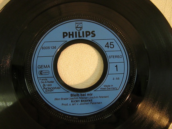 Ricky Shayne,Bleib Bei Mir,Philips6005136,1981,D(p)nst - Afbeelding 3