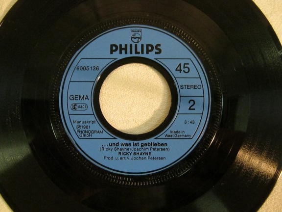 Ricky Shayne,Bleib Bei Mir,Philips6005136,1981,D(p)nst - Afbeelding 4