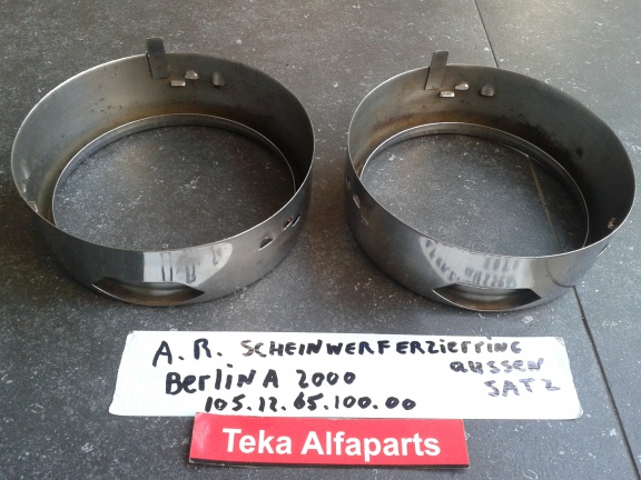 Alfa Romeo Berlina Set Koplampring Buiten 105.12.65.100.00 - Afbeelding 2