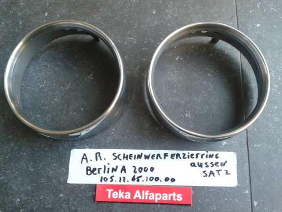 Alfa Romeo Berlina Set Koplampring Buiten 105.12.65.100.00 - Afbeelding 5