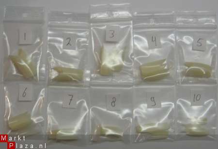 90 smile gel / acryl nagels tips naturel nail art Pinchen - Afbeelding 2