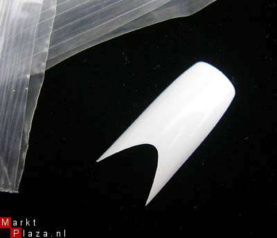100 diepe smile gel / acryl nagels tips "white"perfect nails - nr. 1