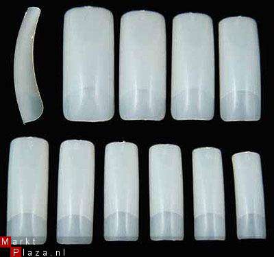 100 Gel / Acryl TIPS NAGELS, Naturel in 10 maten - Afbeelding 2