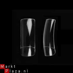 100 Gel / Acryl TIPS NAGELS, GLAS / CLEAR in 10 maten - Afbeelding 2