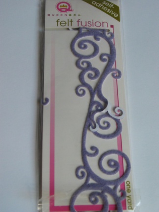 Queen & Co felt fusion XL scrolls purple