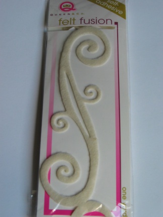 Queen & Co felt fusion XL scrolls cream