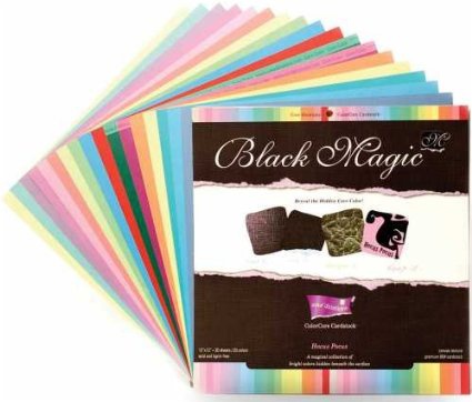 Core'dinations colorcore cardstock black magic 12'