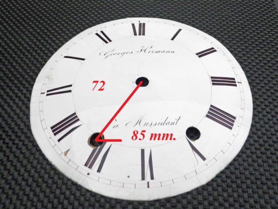 === Comtoise wijzerplaat = emaillé = oud === 25364