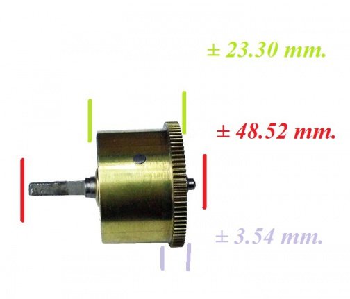 === Veer trommel = Franse pendule = zonder veer = gebruikt === 26869