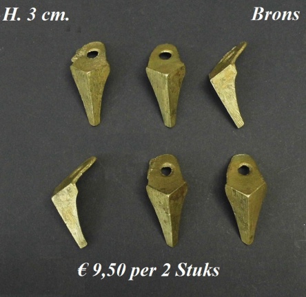 === 2 Klokstel pootjes = brons = oud === 26933