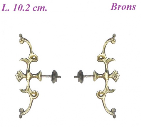 === 2 Klokstel zij ornamenten = oud === 26490