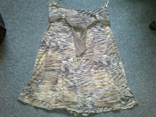 Witteveen rok army green kleurig met ceintuur - nr. 1