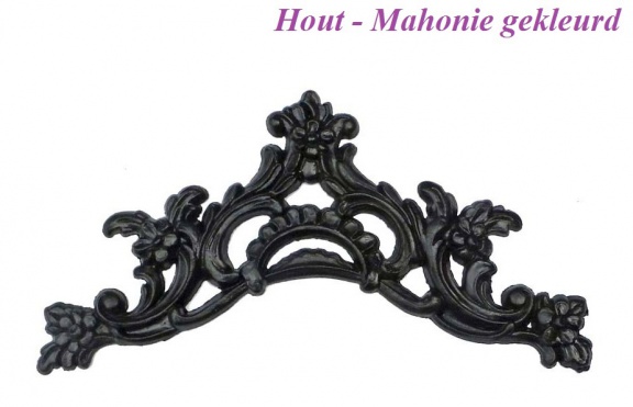 === Klokkast ornament = Hout = nieuw === 27203