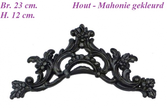 === Klokkast ornament = Hout = nieuw === 27203 - Afbeelding 2