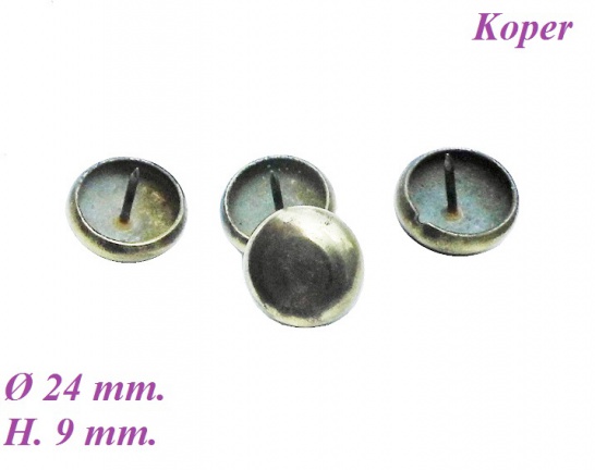 === 4 Klokstel pootjes = koper = oud === 27488