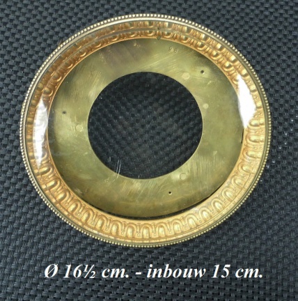 === Pendule deur = geslepen glas = oud = 28091