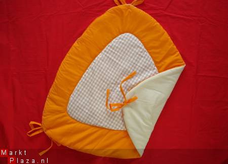 Boxkleed Bopita Driehoek oranje beige Boerenbont NIEUW! - nr. 1