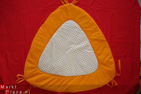 Boxkleed Bopita Driehoek oranje beige Boerenbont NIEUW! - Afbeelding 2