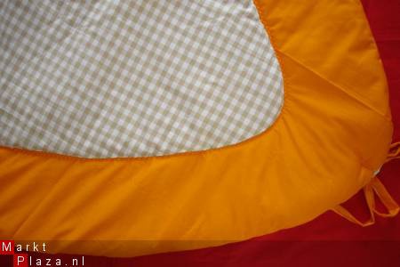 Boxkleed Bopita Driehoek oranje beige Boerenbont NIEUW! - Afbeelding 3
