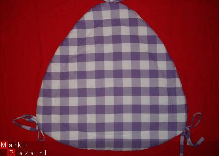 Boxkleed Bopita Driehoek Boerenbont lila wit 1 NIEUW - Afbeelding 2