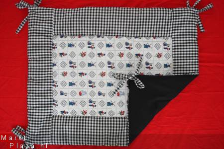NIEUW Boxkleed Boerenbont Holland zwart wit ruit 4 - nr. 1