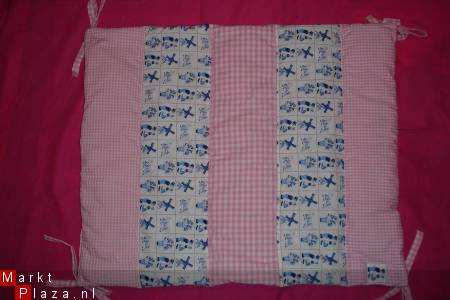 NIEUW Boxkleed Holland Boerenbont Delfts blauw rozewit ruit - nr. 1