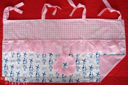 NIEUW Boxkleed Holland Boerenbont Delfts blauw rozewit ruit - Afbeelding 4
