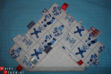 NIEUW Boxkleed Holland Boerenbont Delfts blauw rozewit ruit - Afbeelding 5