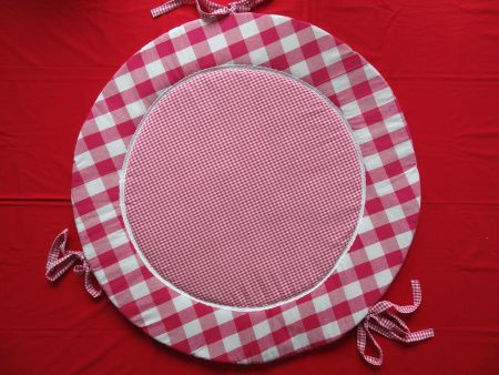 NIEUW Boxkleed Rond Boerenbont Stip fuchsia wit ruit 1 - Afbeelding 3