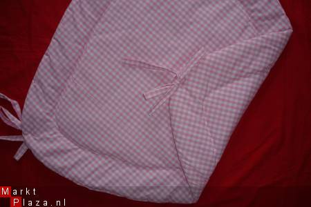 NIEUW Boxkleed Bopita Driehoek Boerenbont roze wit 1 - Afbeelding 3