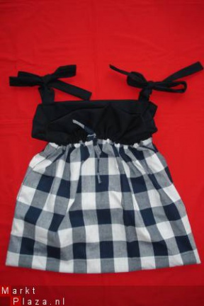 NIEUW Boxkleed Rond Boerenbont Polkadots blauw wit ruit 1 - Afbeelding 3