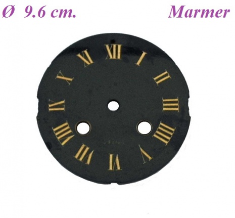 = Franse pendule wijzerplaat = marmer = oud 26139