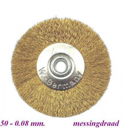 === Rond borstel = messing = nieuw === 17284