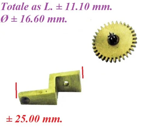 === Wisselrad + kloof= Franse pendule = oud === 28360