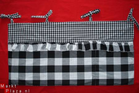 Boxkleed Boerenbont zwart wit ruit 1 NIEUW! - Afbeelding 4