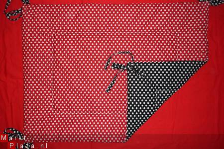 Boxkleed Polkadots rood zwart wit 1 NIEUW! - nr. 1
