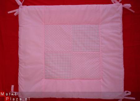 Boxkleed Boerenbont Polkadots roze wit ruit blok NIEUW! - Afbeelding 3