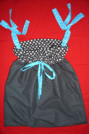 Rond Boxkleed Polkadots turquoise grijs 1 NIEUW! - Afbeelding 4