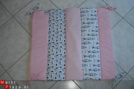 NIEUW! Boxkleed Holland Delfts blauw roze wit Polkadots - nr. 1