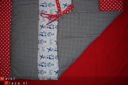 Boxkleed Holland rood wit Boerenbont Polkadots NIEUW! - Afbeelding 2