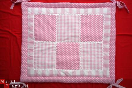 Boxkleed Boerenbont Polkadots roze wit ruit 3 NIEUW! - Afbeelding 3